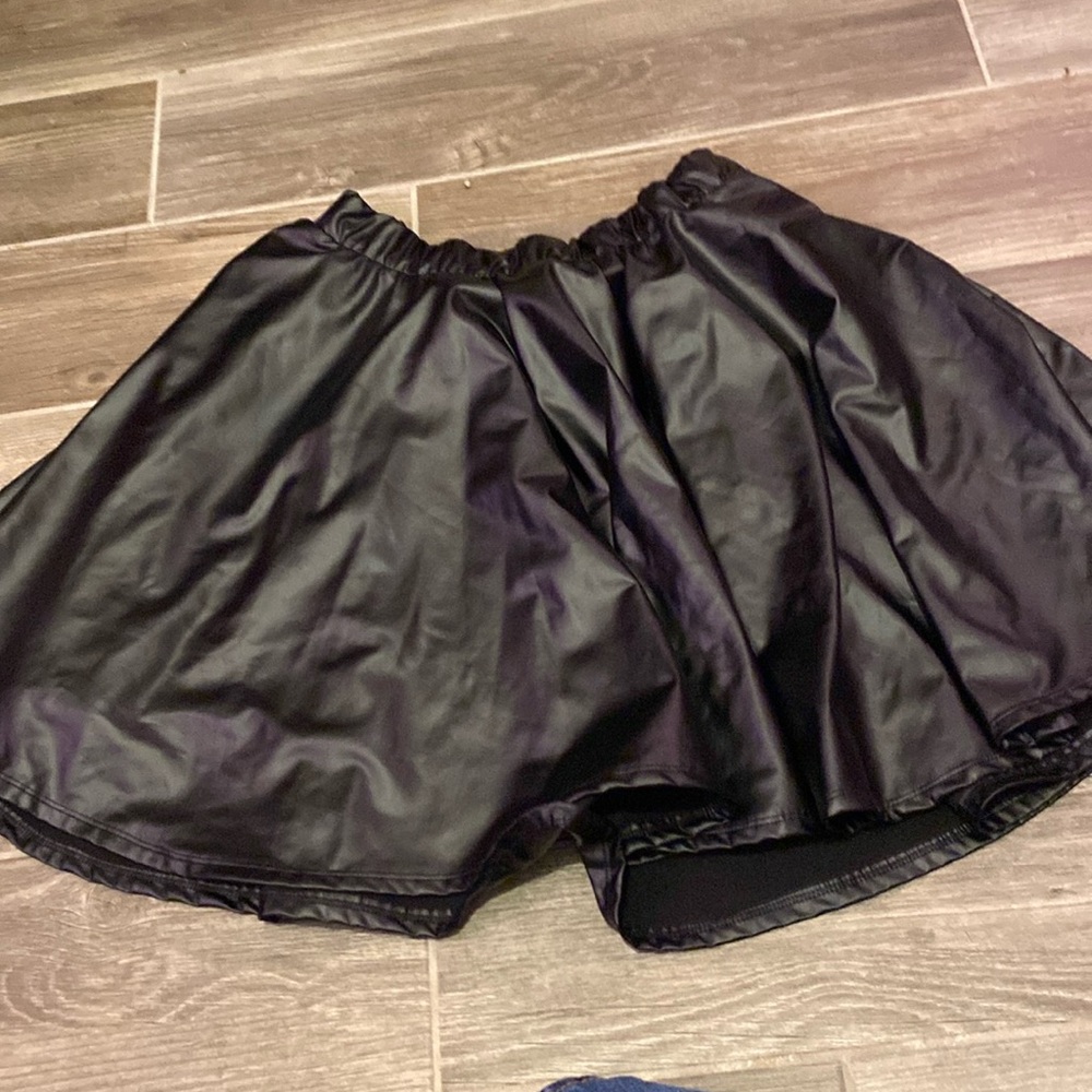 Black pleather skirt